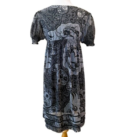 ICE Petite Size 8P Black Print with Rosette Detail - Picture 3 of 12